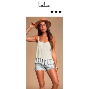 Sweater Tank w/ fringe at the bottom